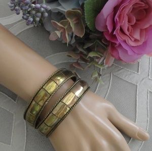 Grecian Antique Gold Bangles